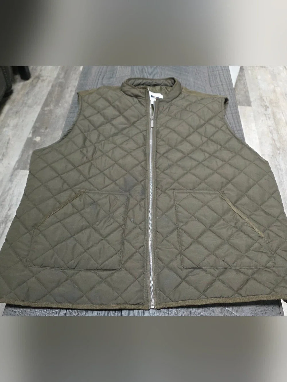 Joseph Abboud Olive Quilted Men's Vest  ( Size: 2xt)